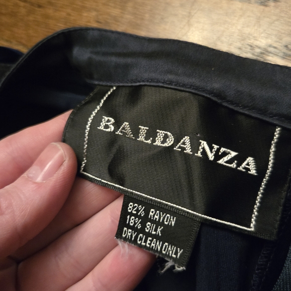 Vintage 80s Silk Velvet Dress Holiday Christmas Party - Picture 3 of 4